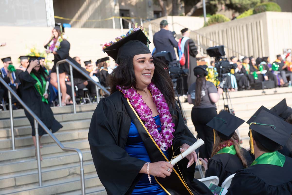 People enjoying Commencement