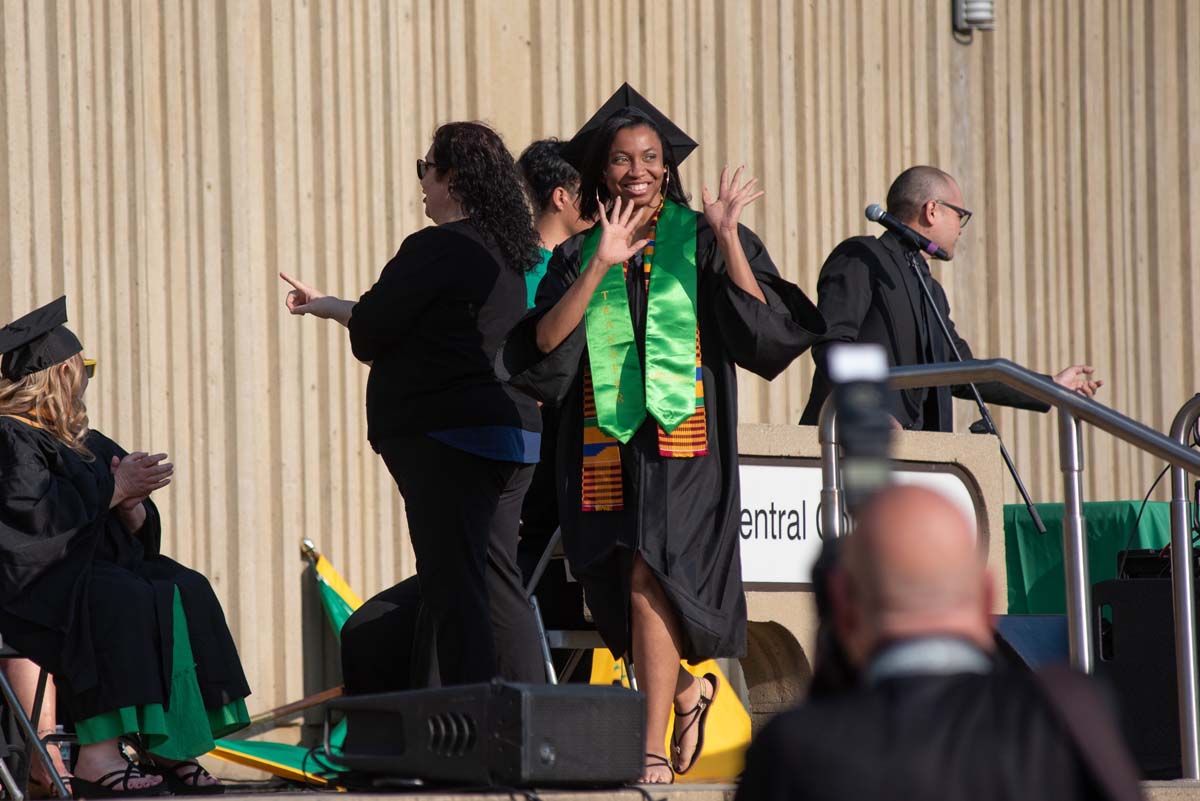 People enjoying Commencement