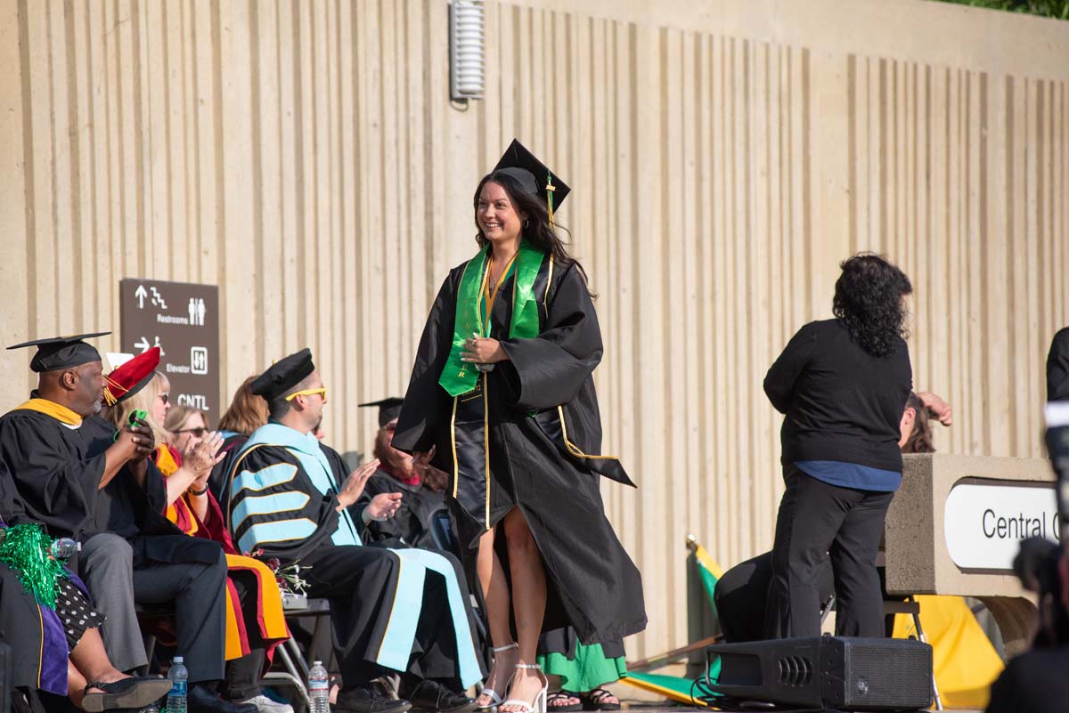 People enjoying Commencement