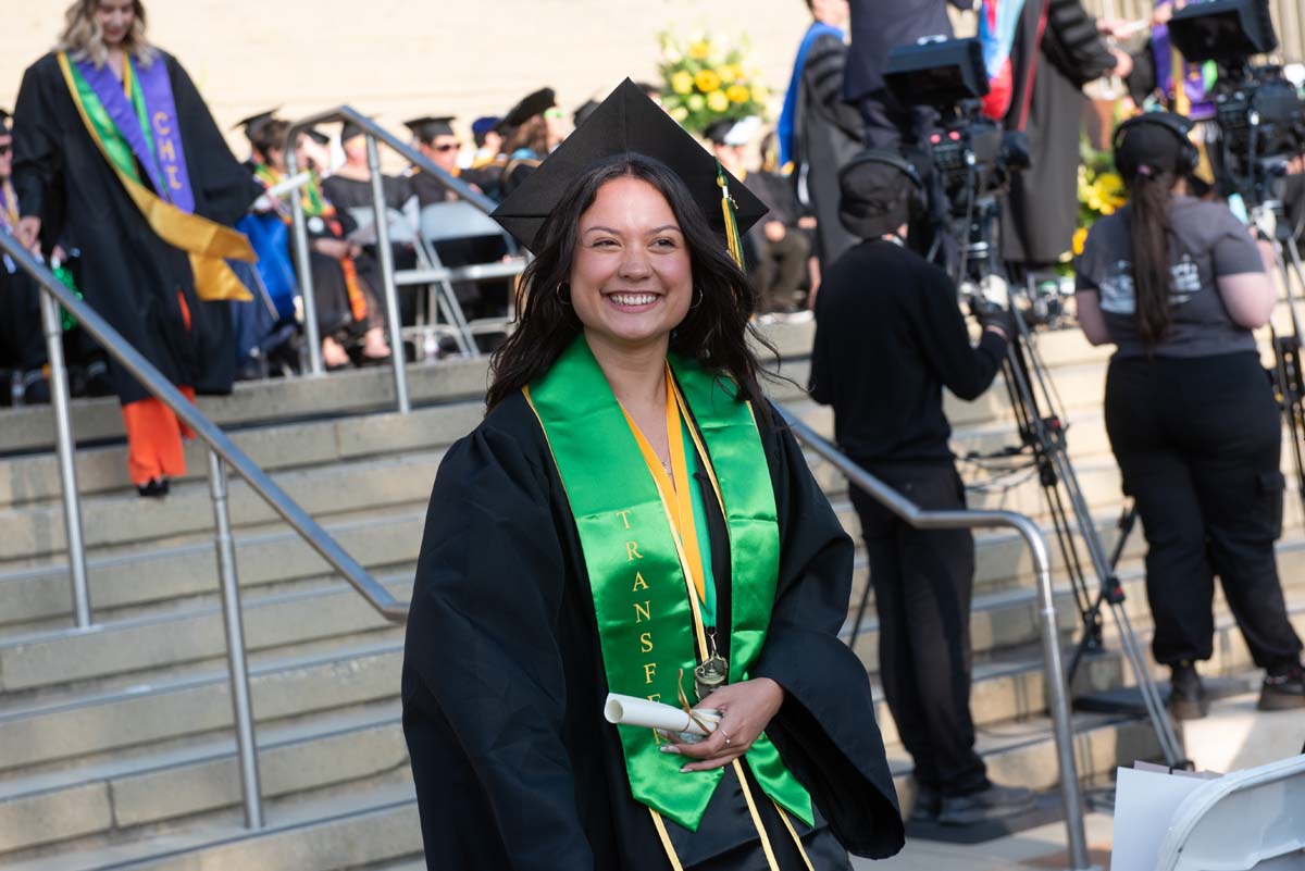 People enjoying Commencement