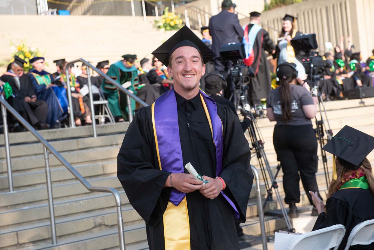 People enjoying Commencement