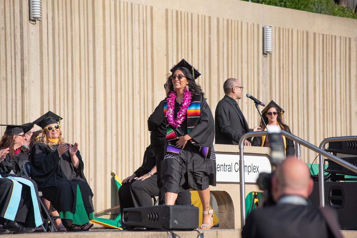 People enjoying Commencement