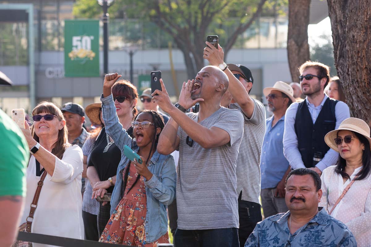 People enjoying Commencement