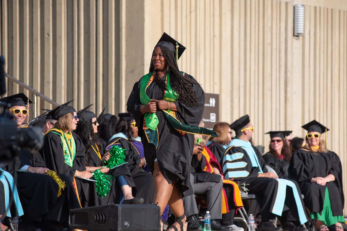 People enjoying Commencement