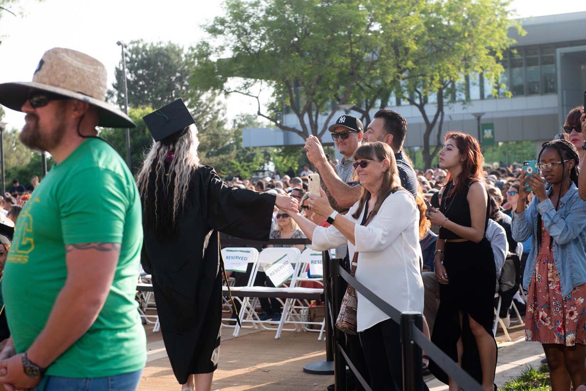 People enjoying Commencement