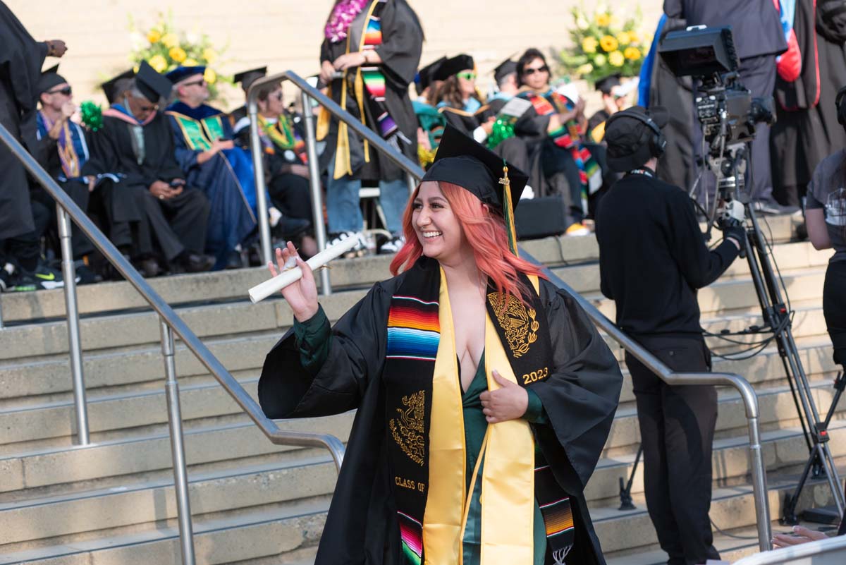 People enjoying Commencement