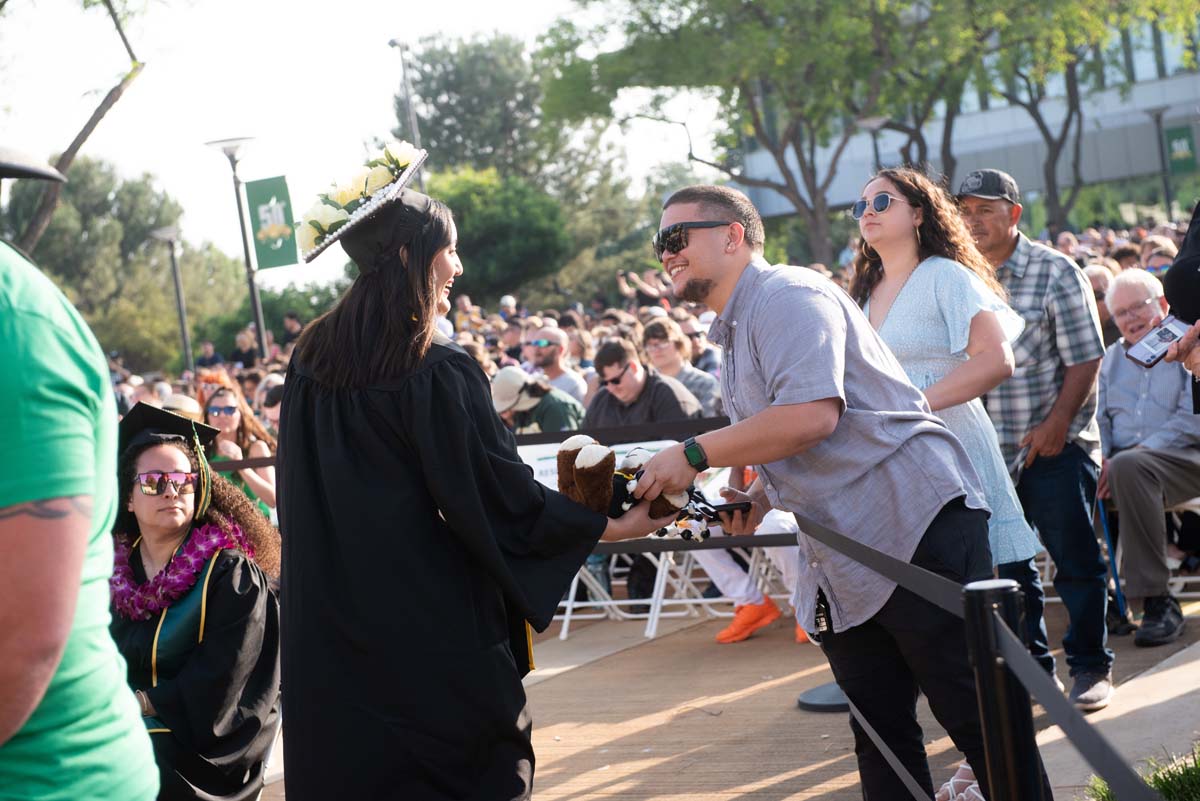 People enjoying Commencement