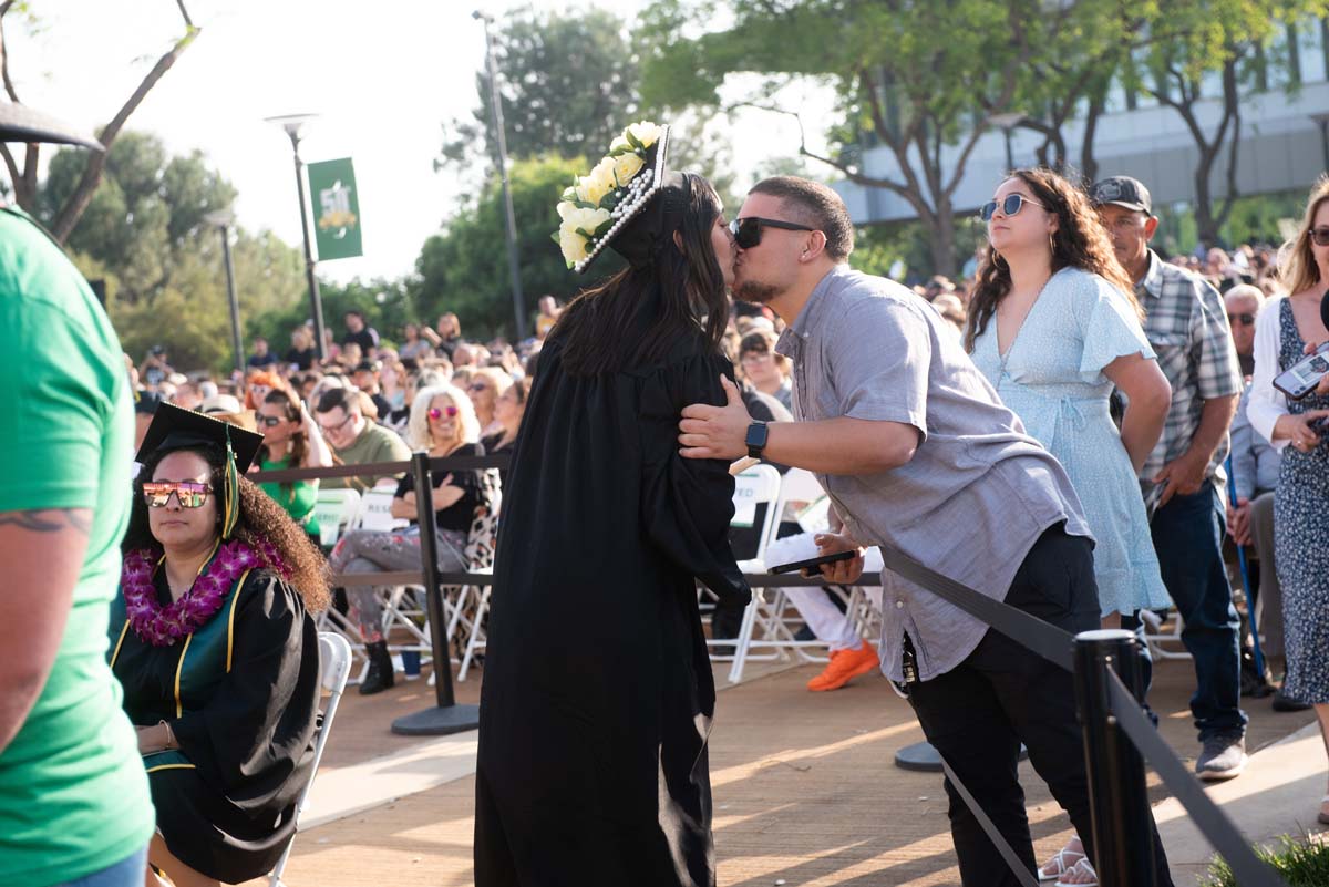 People enjoying Commencement