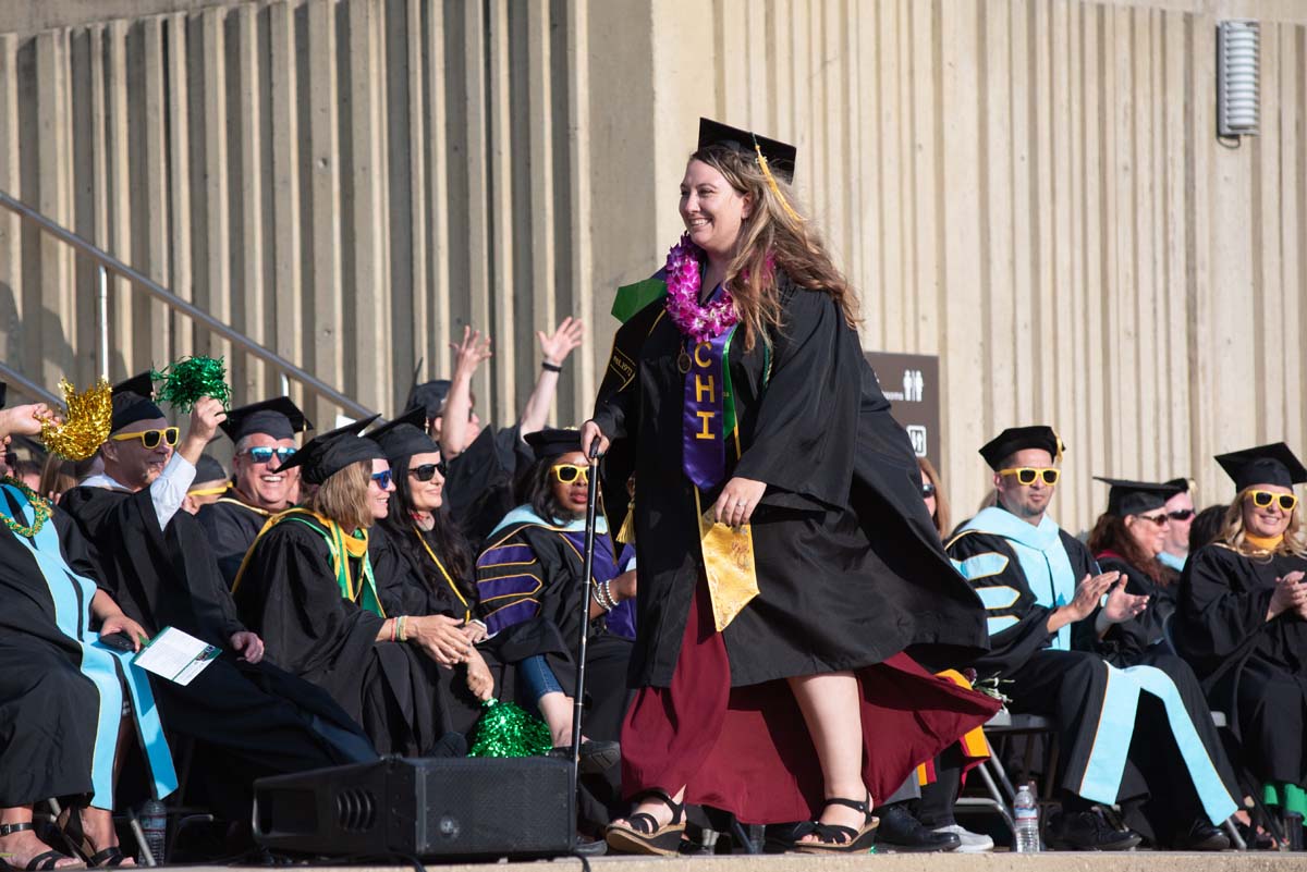 People enjoying Commencement