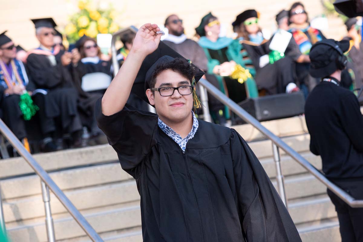 People enjoying Commencement