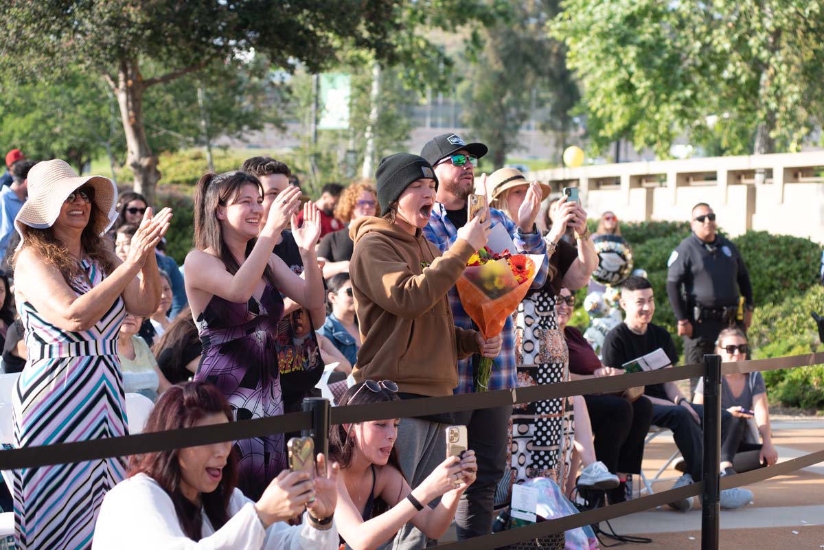 People enjoying Commencement