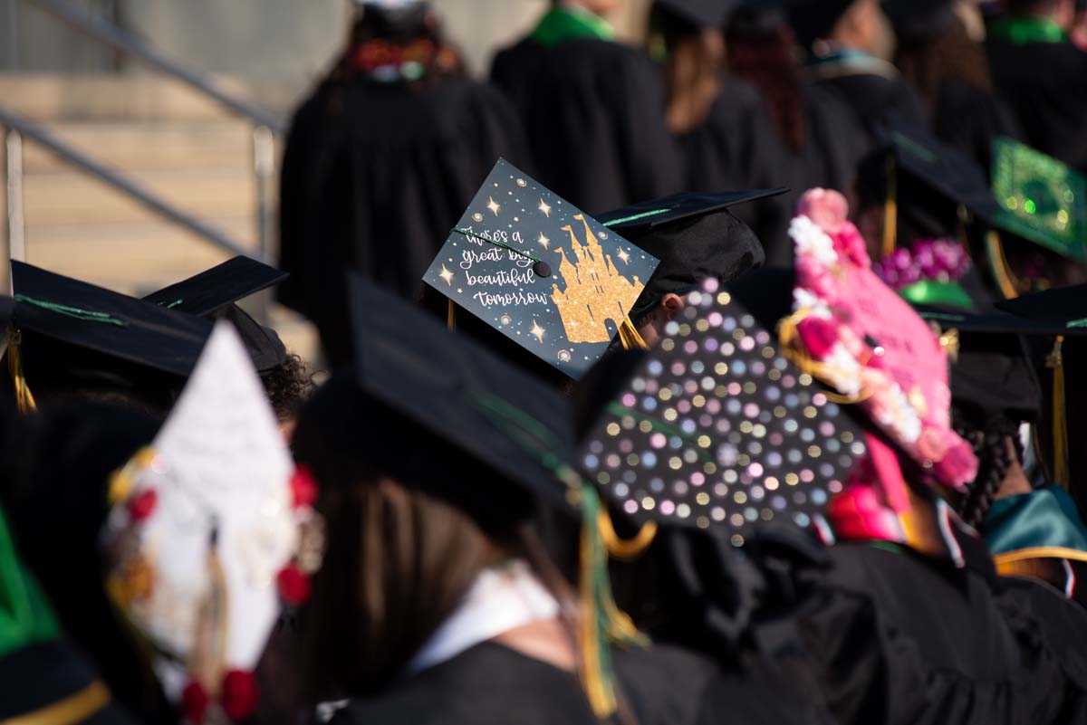 People enjoying Commencement