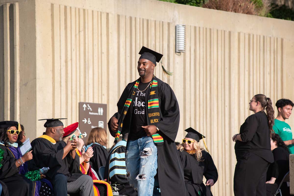 People enjoying Commencement