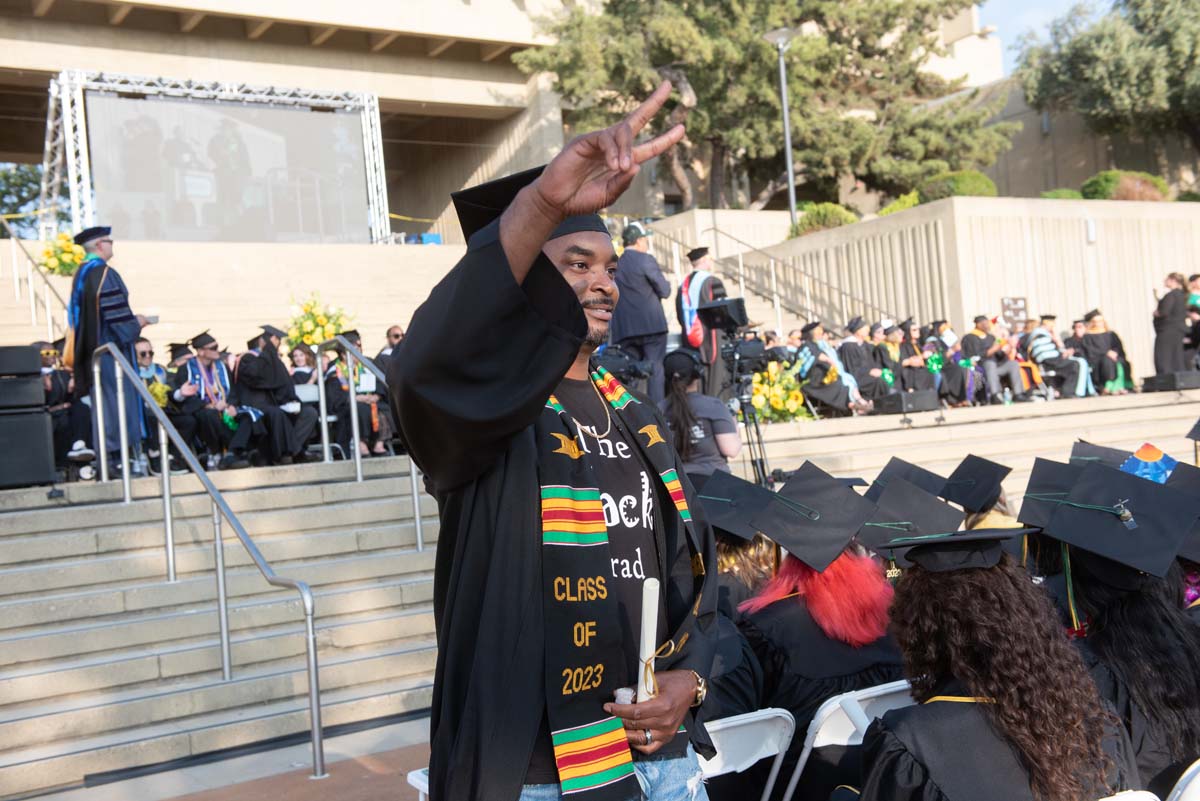 People enjoying Commencement