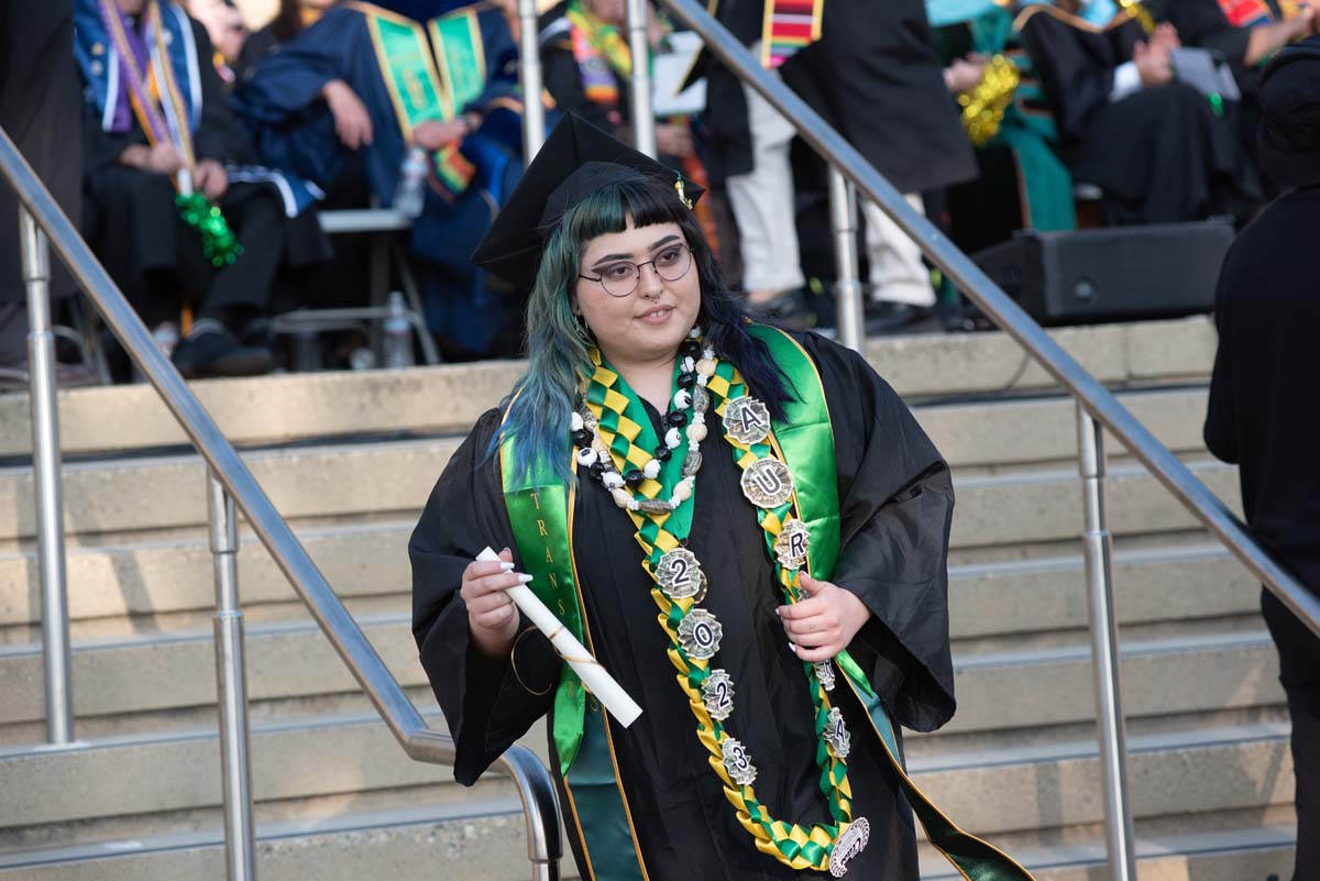 People enjoying Commencement