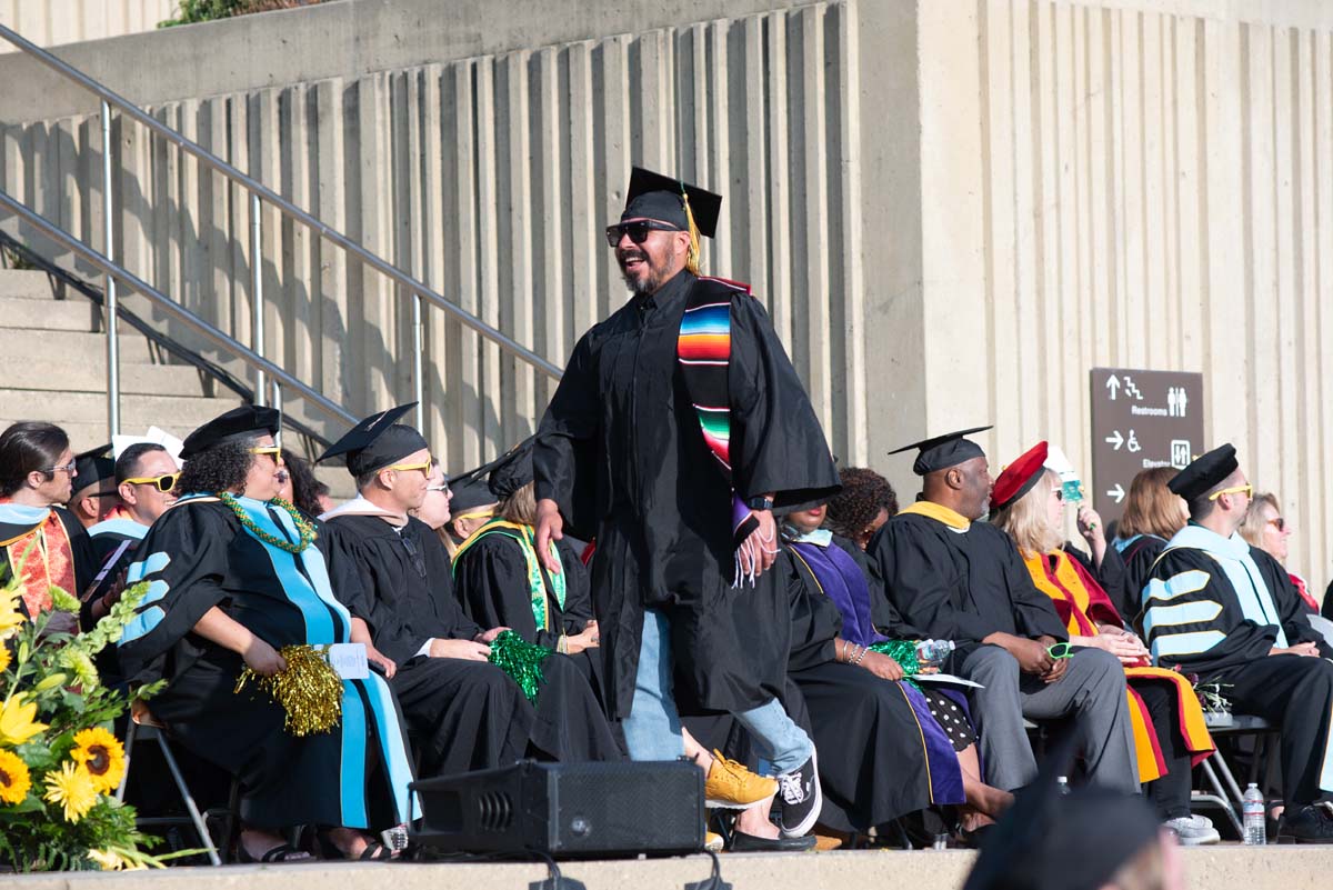 People enjoying Commencement