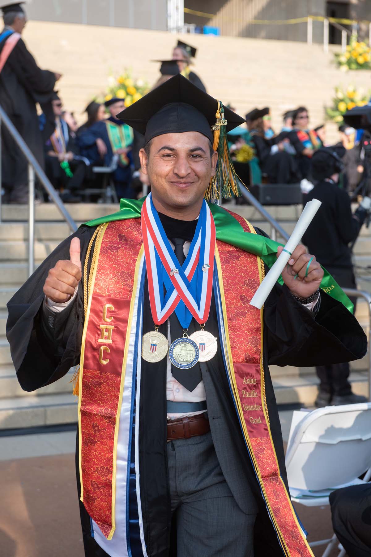 People enjoying Commencement