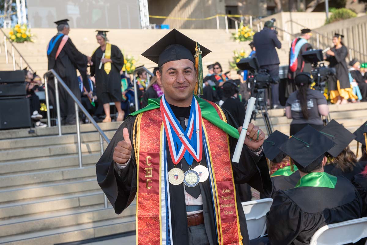 People enjoying Commencement