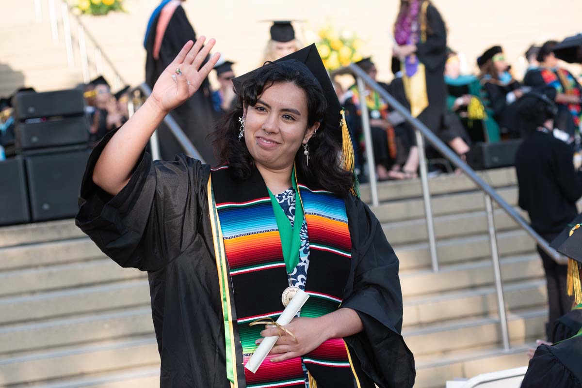 People enjoying Commencement