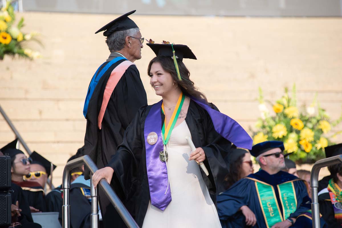 People enjoying Commencement