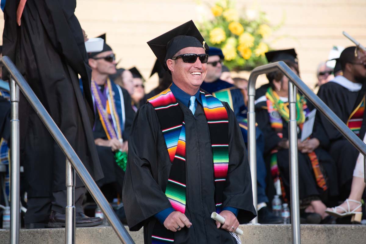 People enjoying Commencement