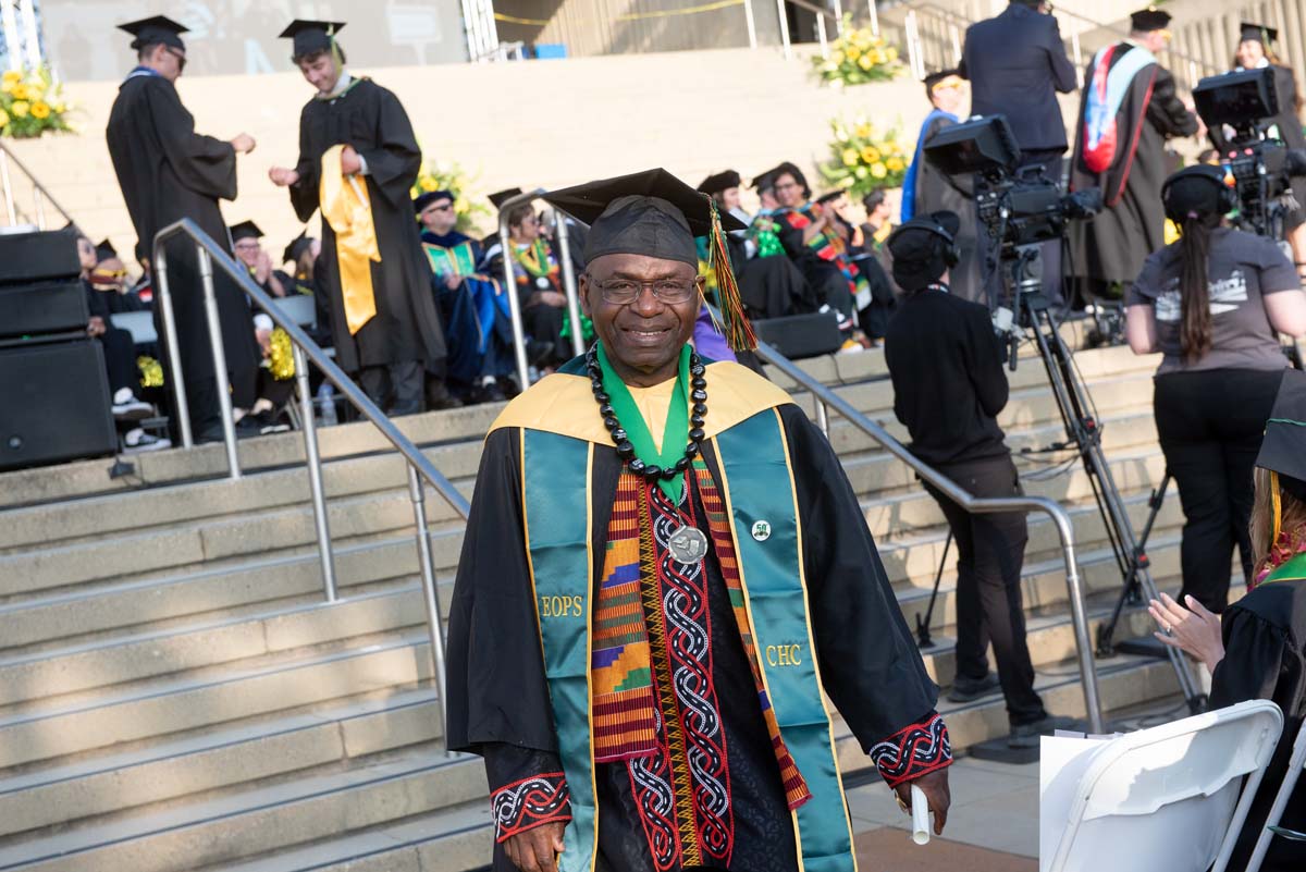 People enjoying Commencement