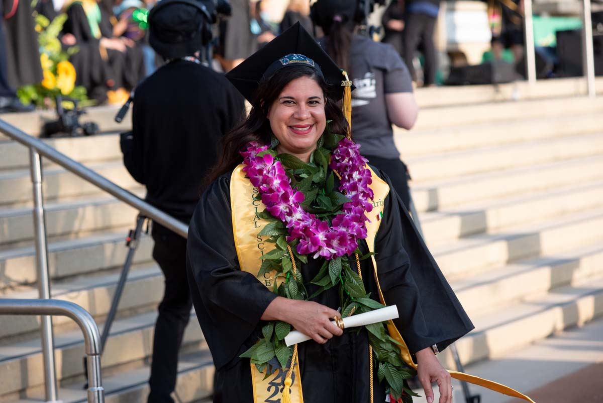 People enjoying Commencement