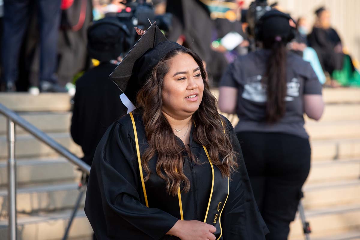 People enjoying Commencement