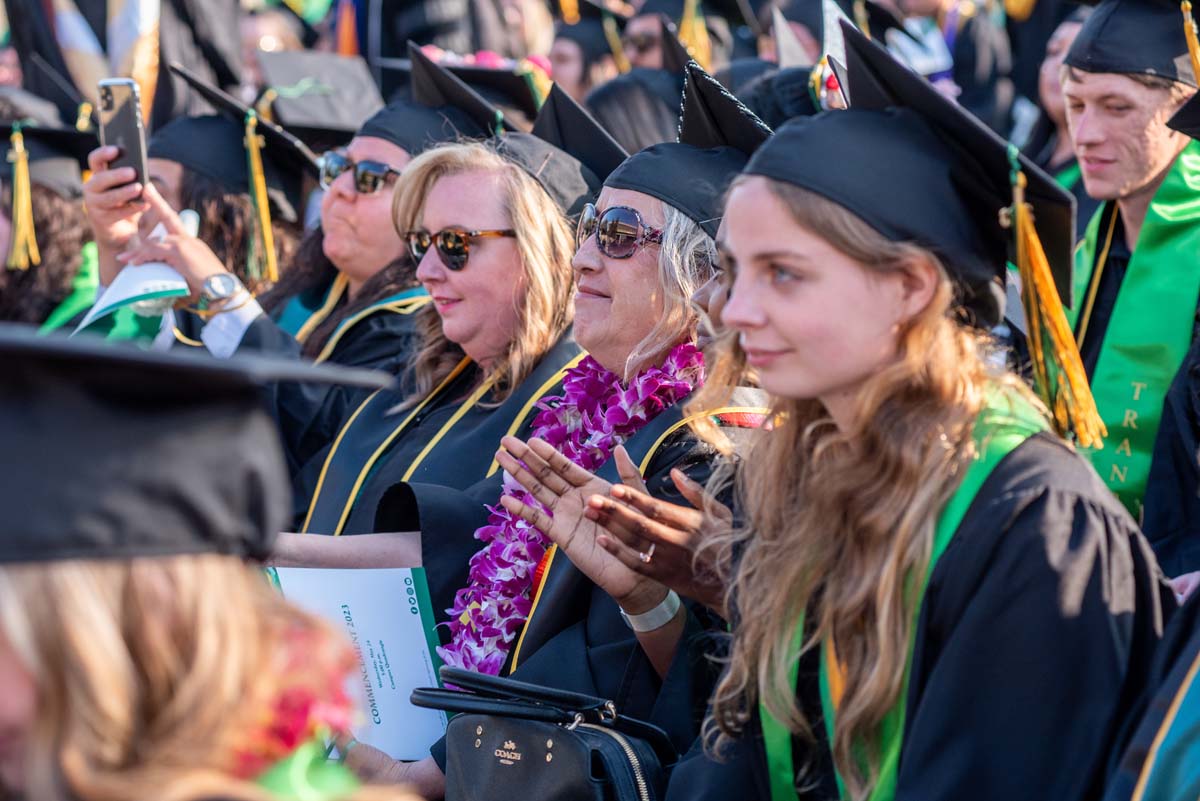 People enjoying Commencement