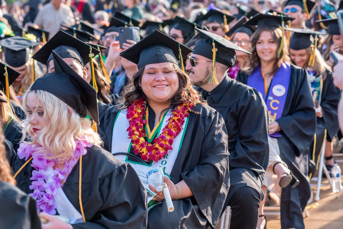 People enjoying Commencement