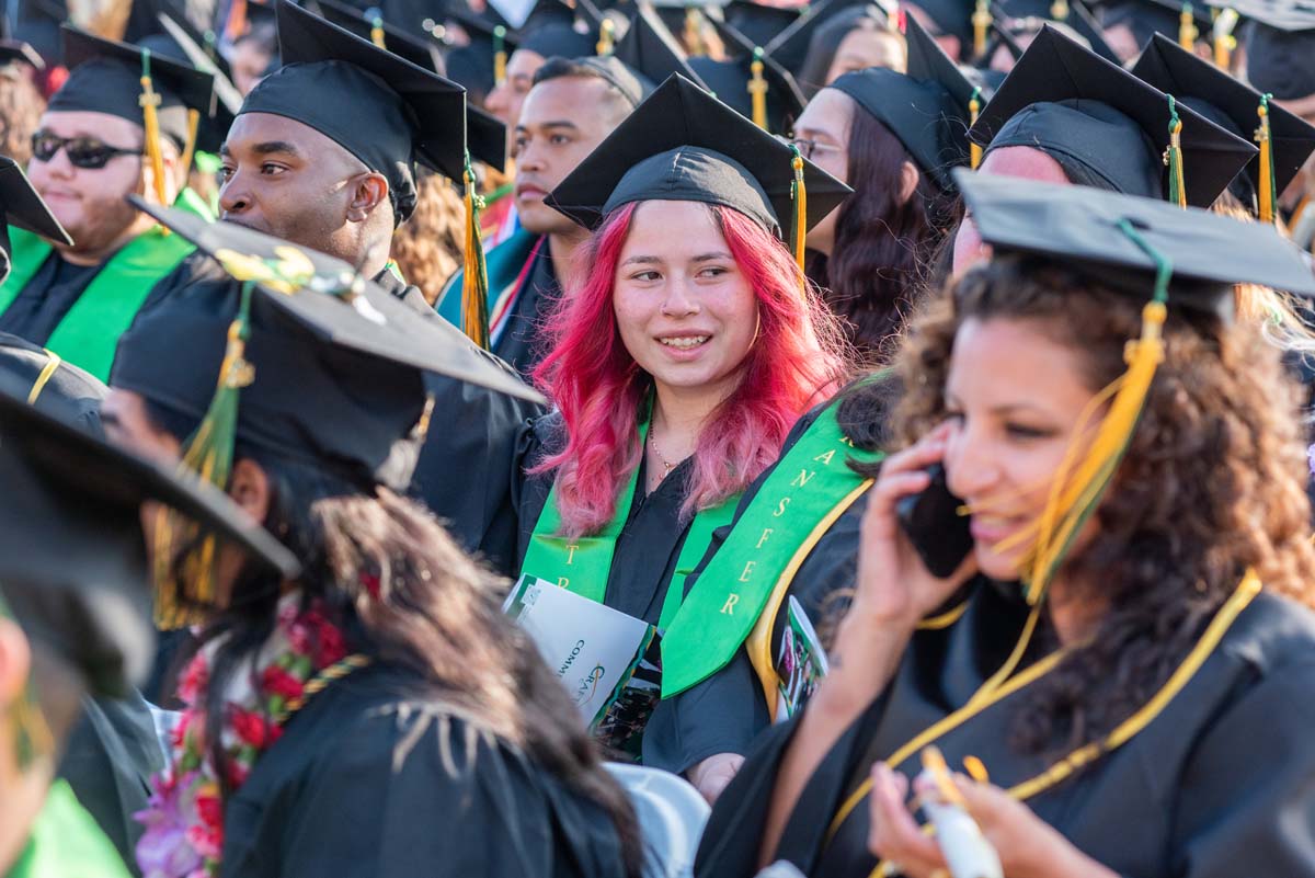 People enjoying Commencement