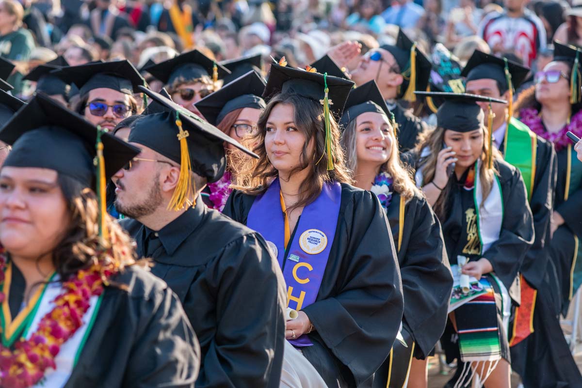 People enjoying Commencement