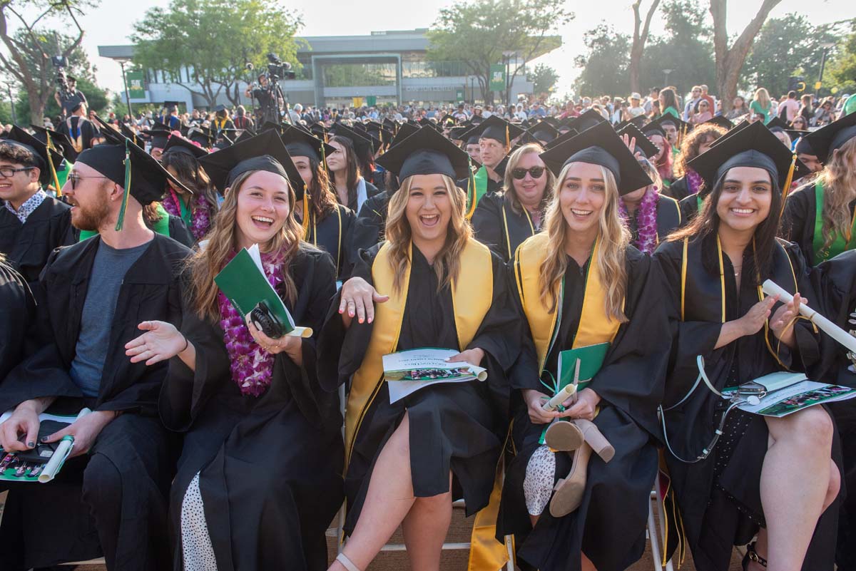 People enjoying Commencement