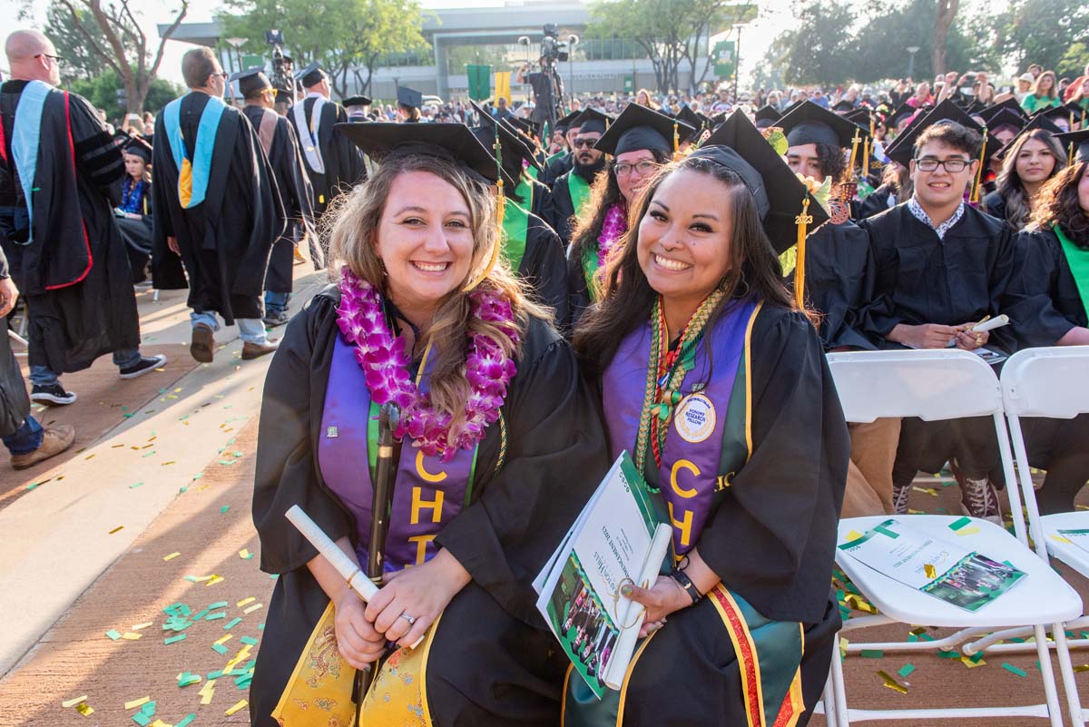 People enjoying Commencement