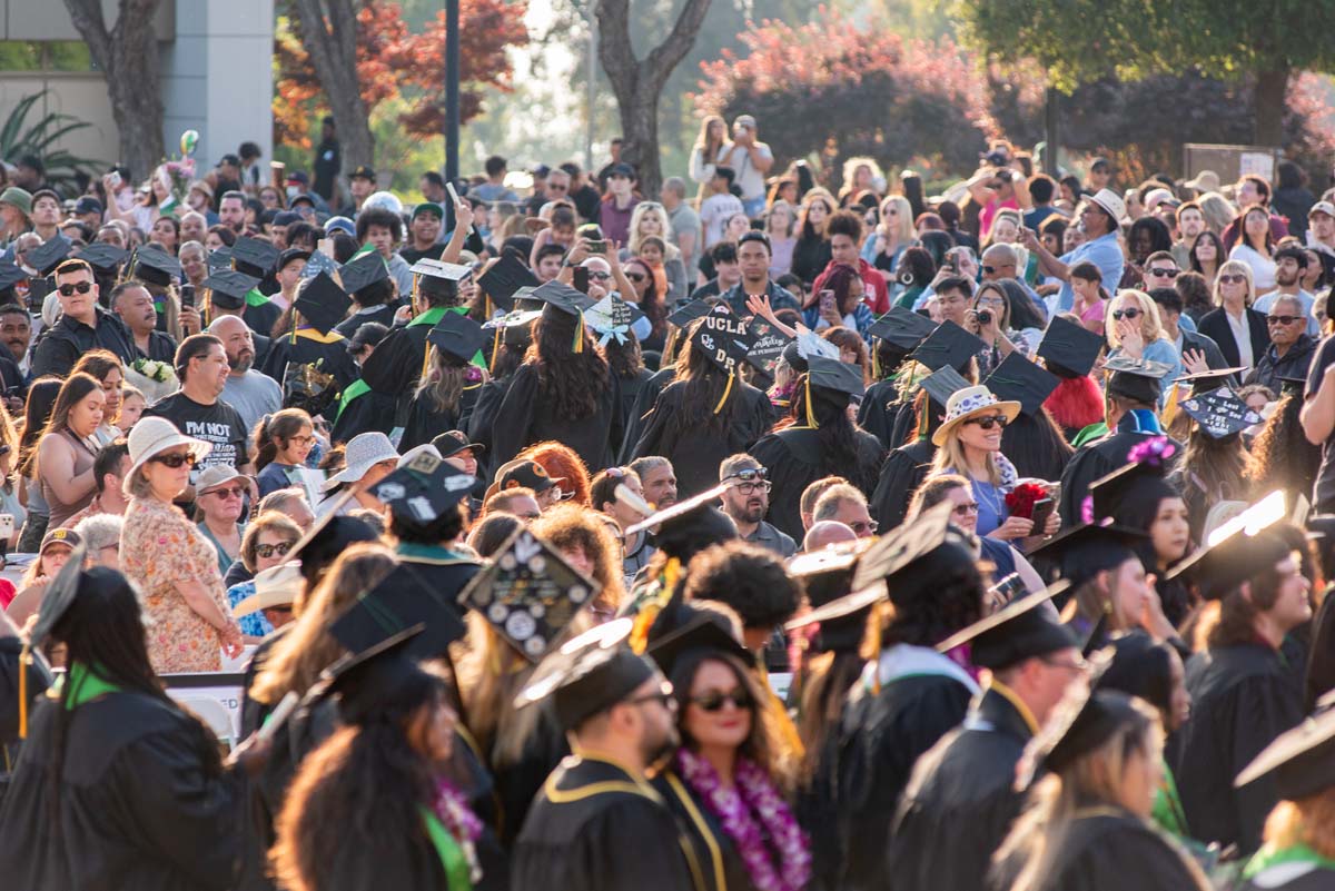 People enjoying Commencement