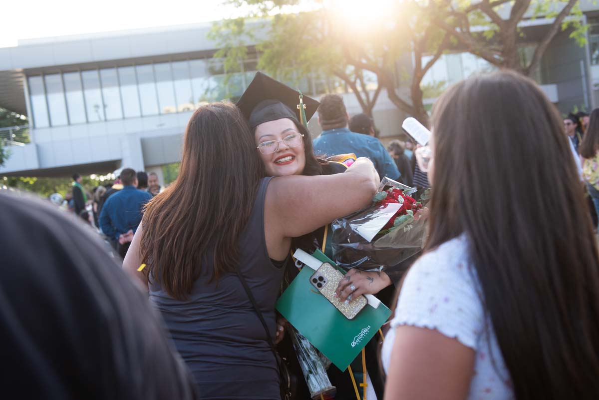 People enjoying Commencement