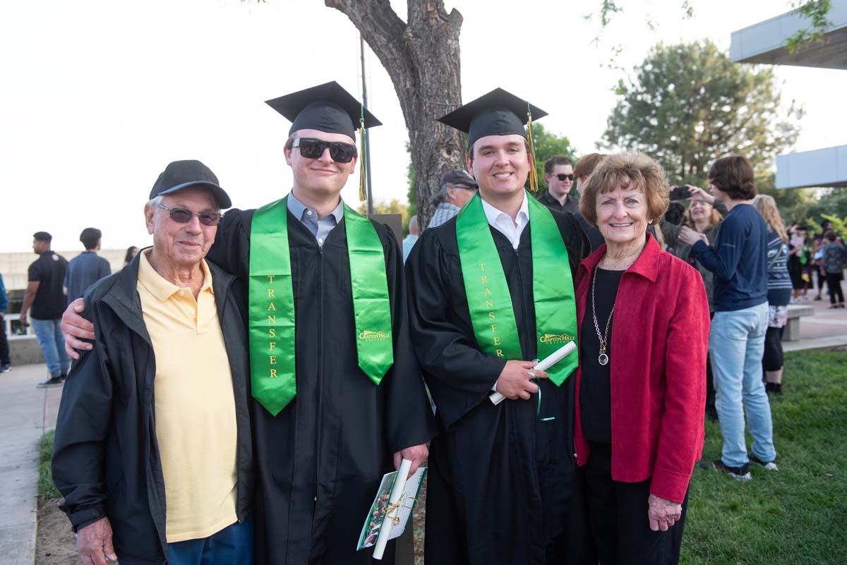 People enjoying Commencement