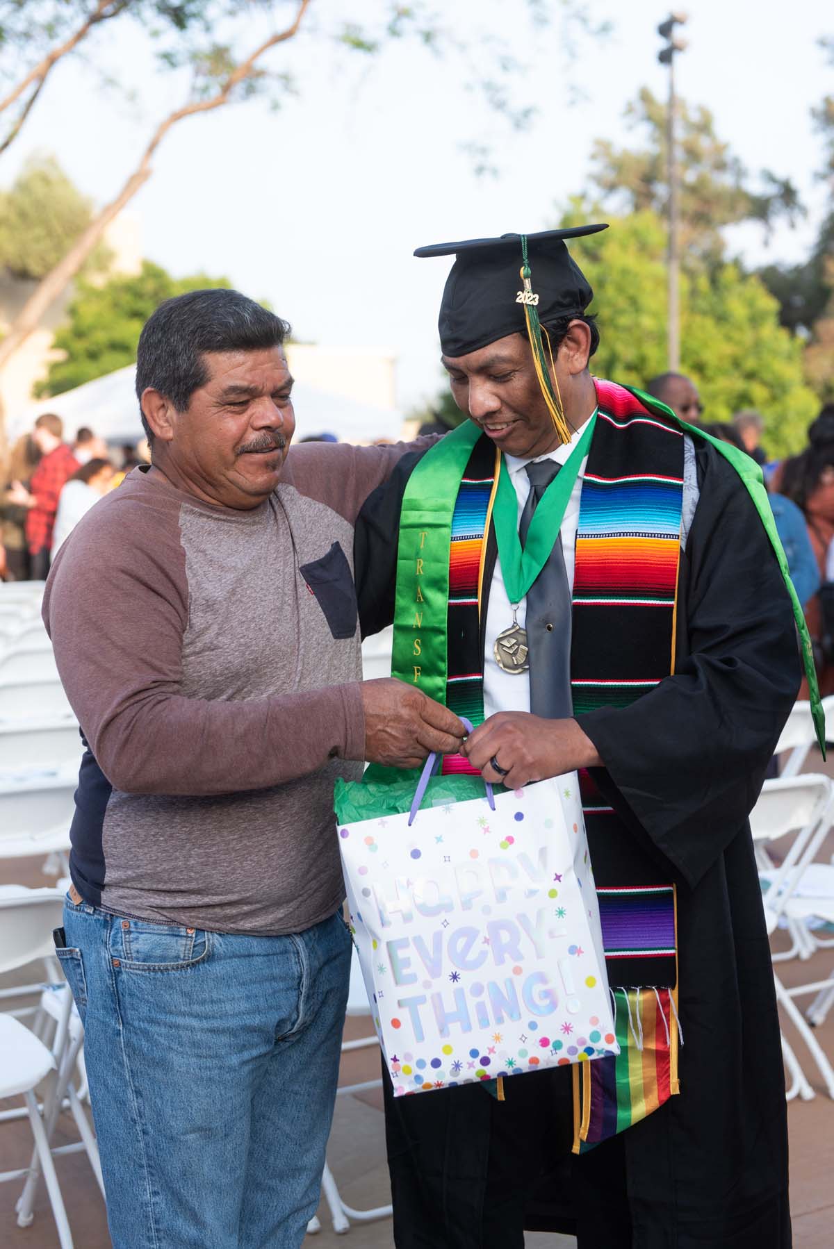 People enjoying Commencement