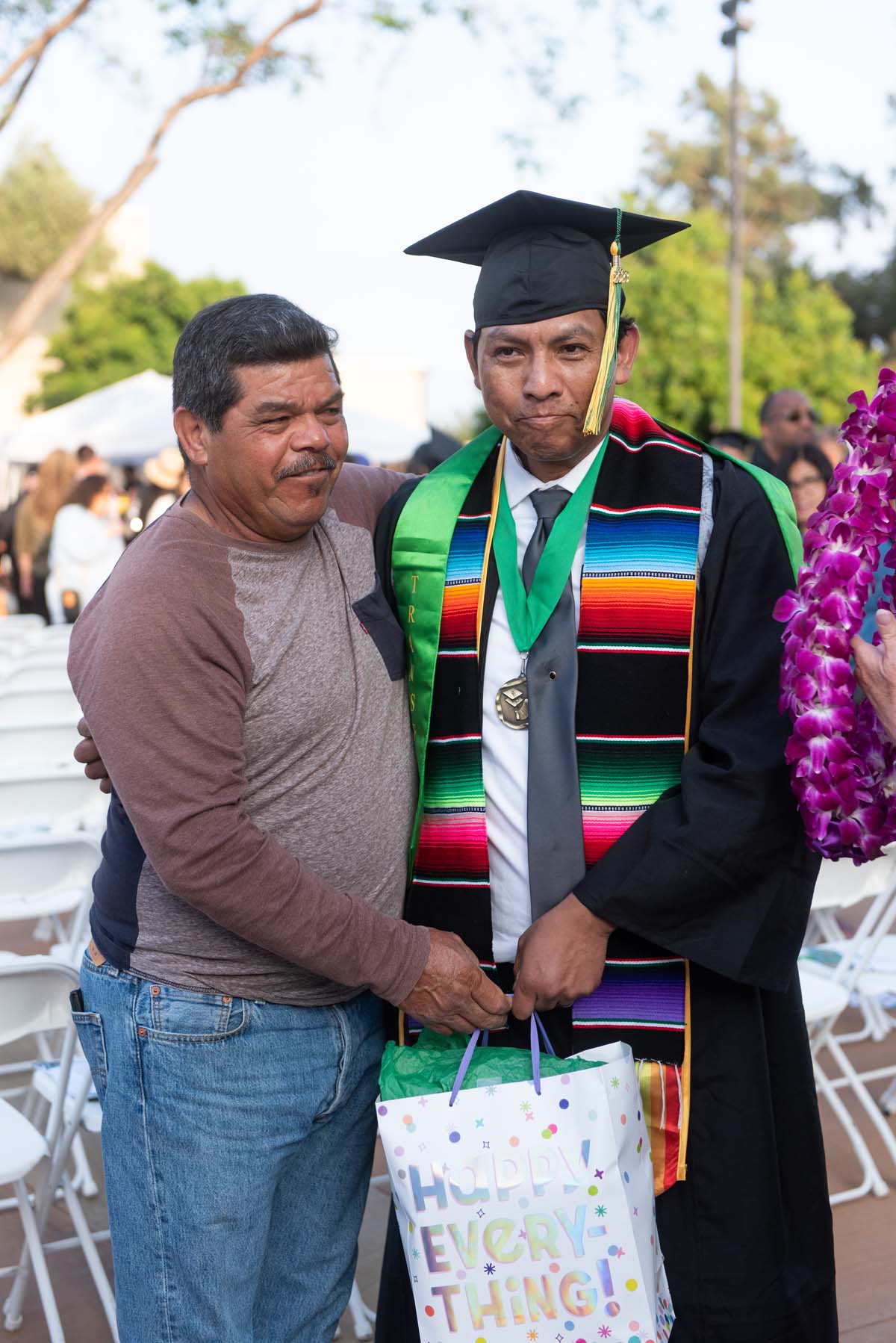 People enjoying Commencement