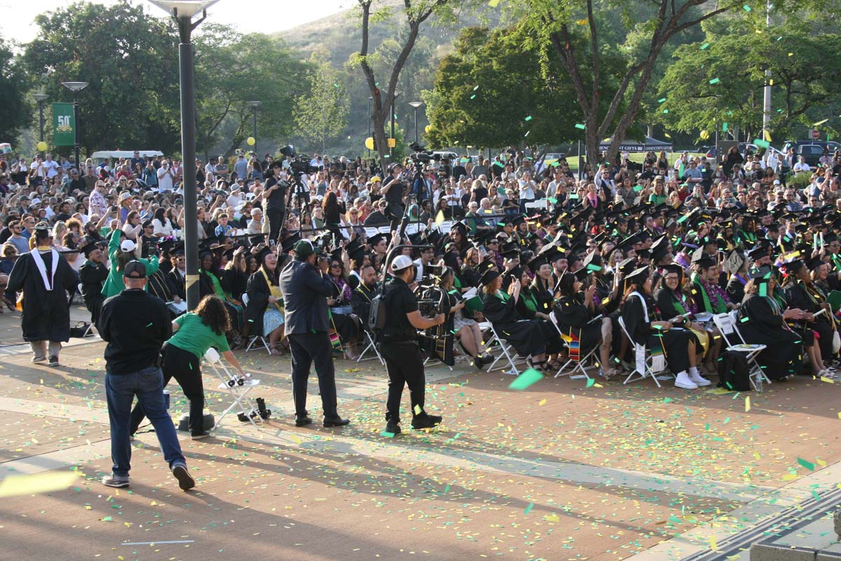 Graduates at Commencement