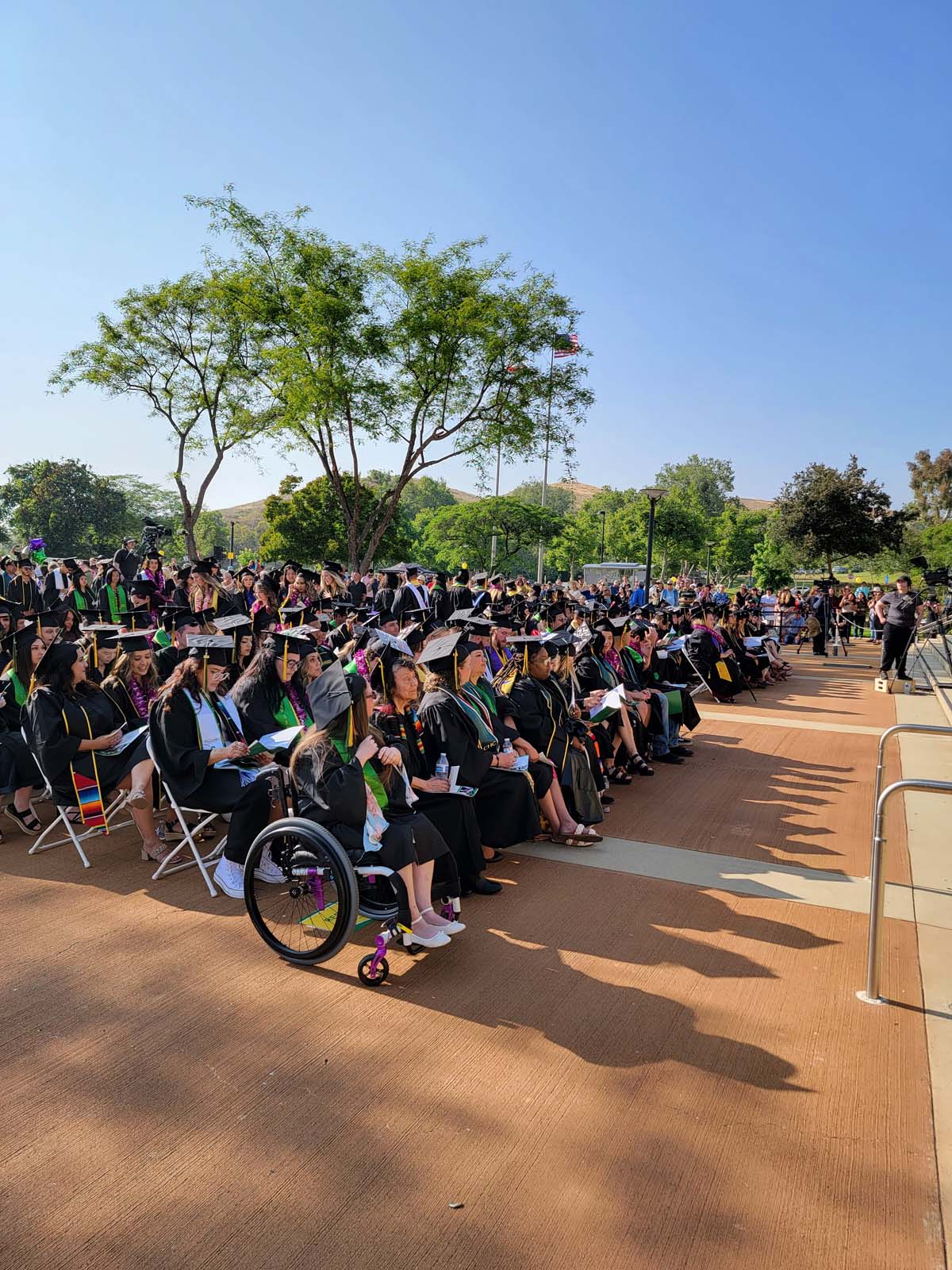 People enjoying Commencement