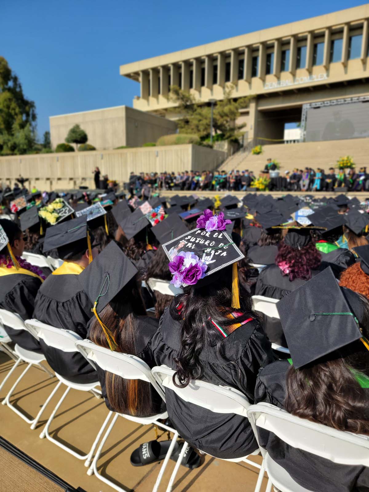 People enjoying Commencement