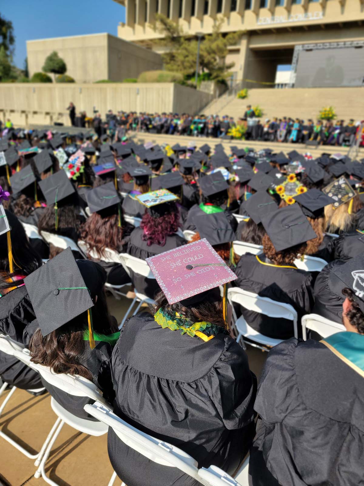 People enjoying Commencement