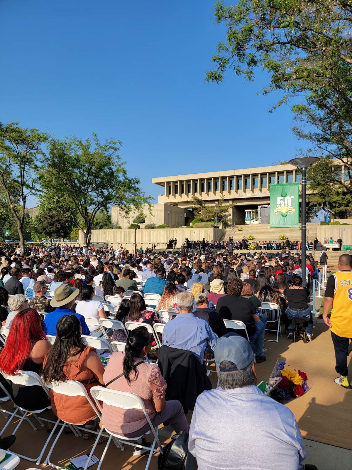 People enjoying Commencement