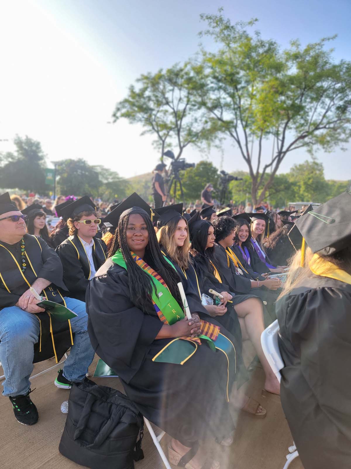 People enjoying Commencement