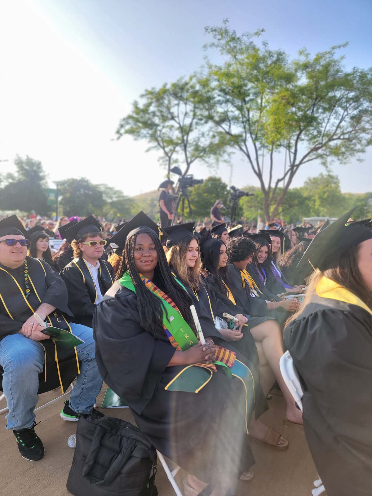 People enjoying Commencement