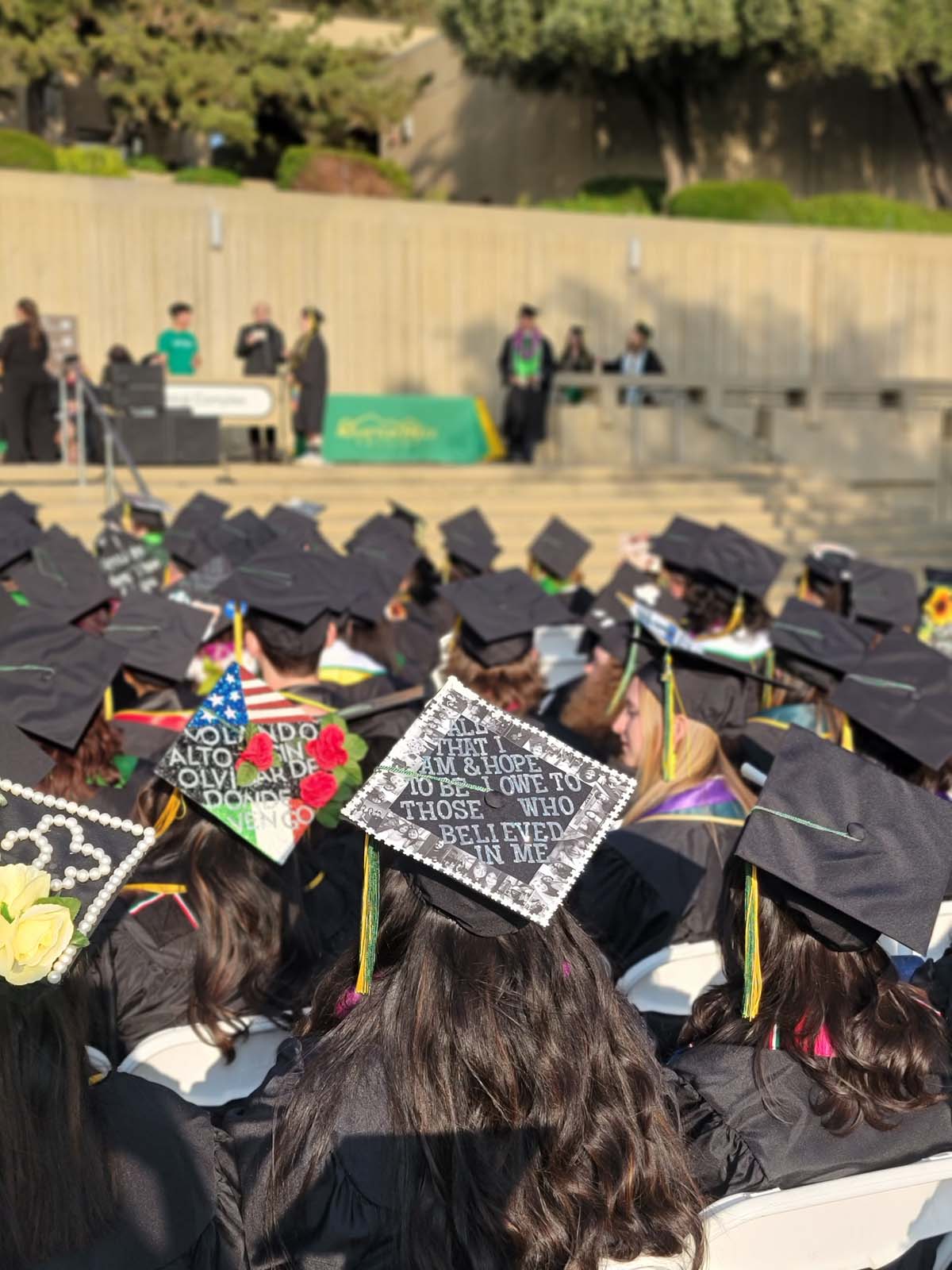 People enjoying Commencement