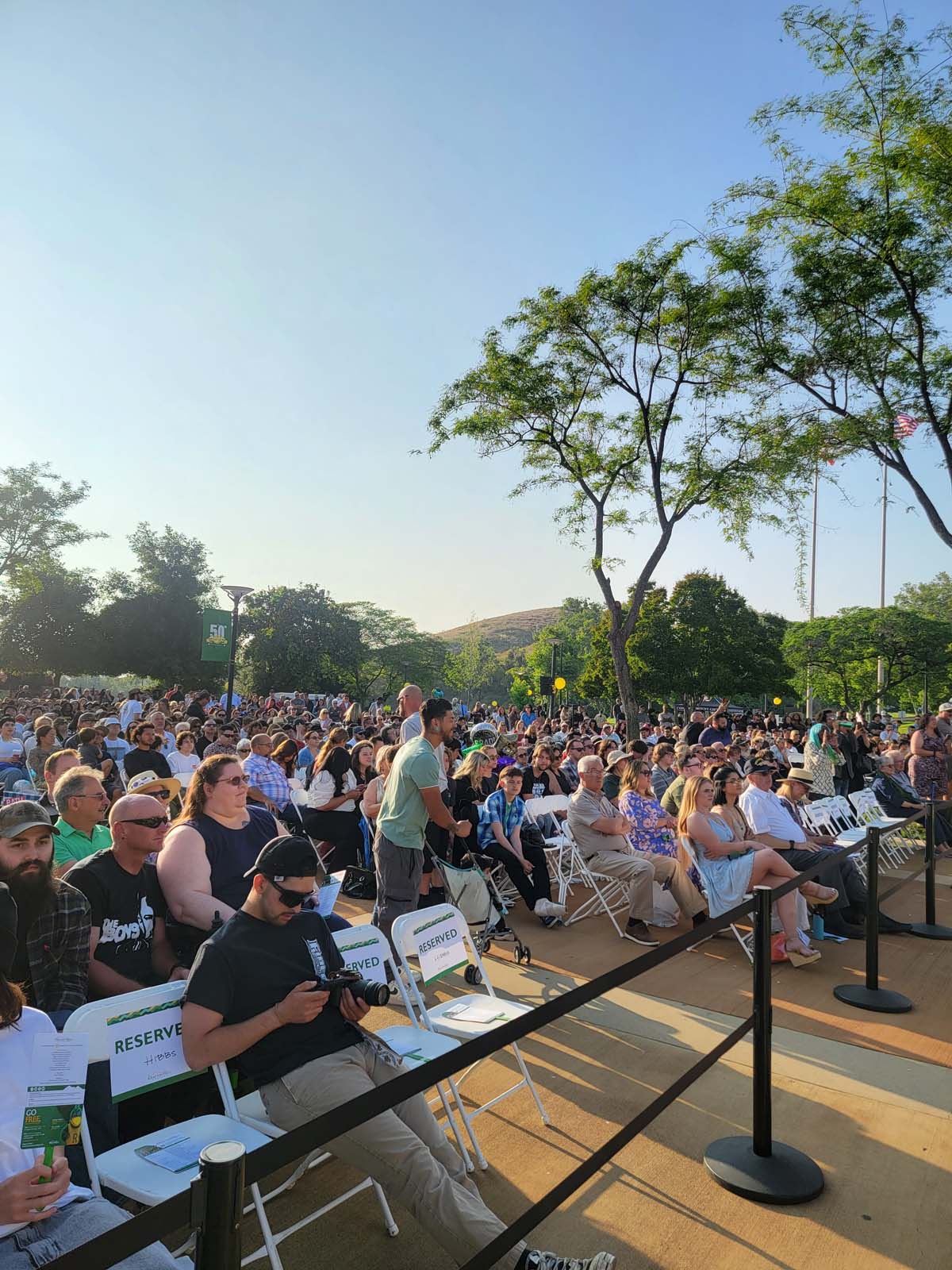 People enjoying Commencement