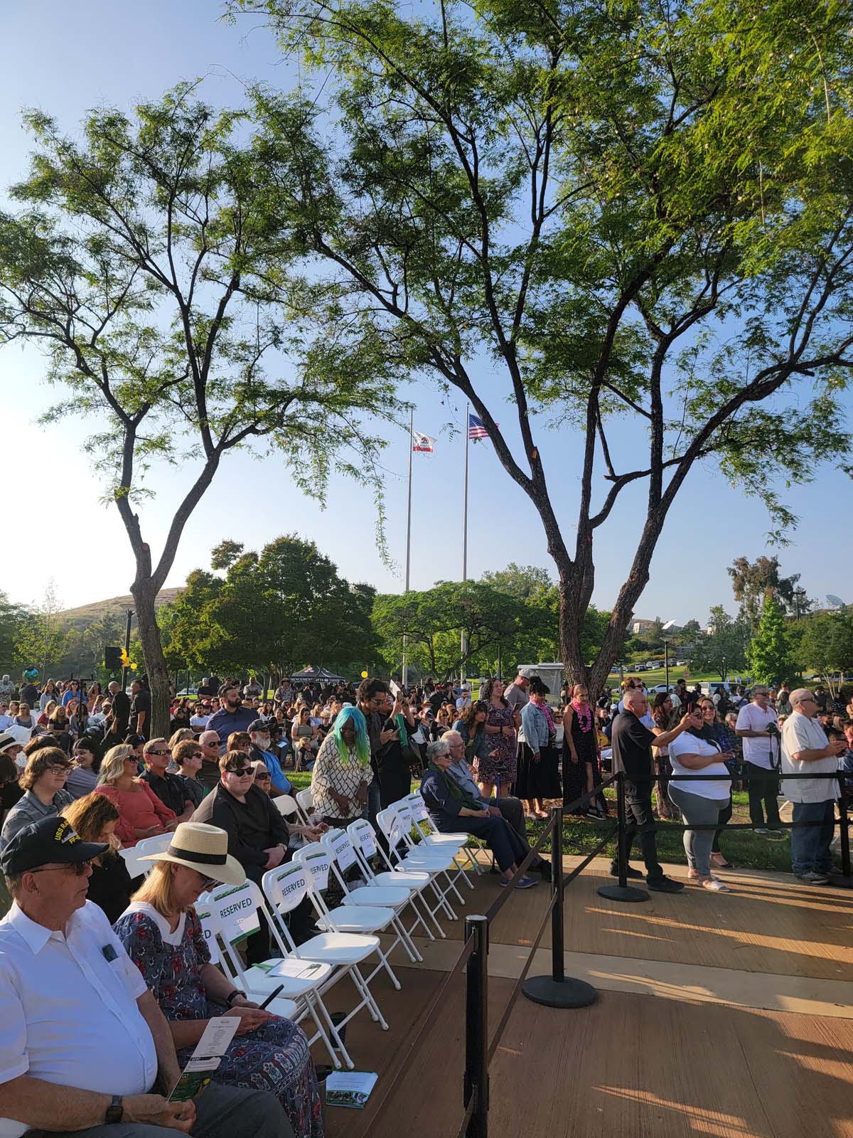 People enjoying Commencement