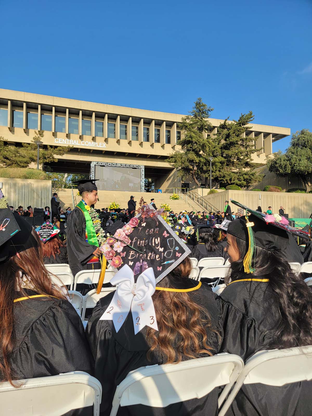 People enjoying Commencement